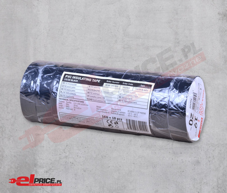 Emos f61922 taśma izolacyjna 19/20 pvc czarna