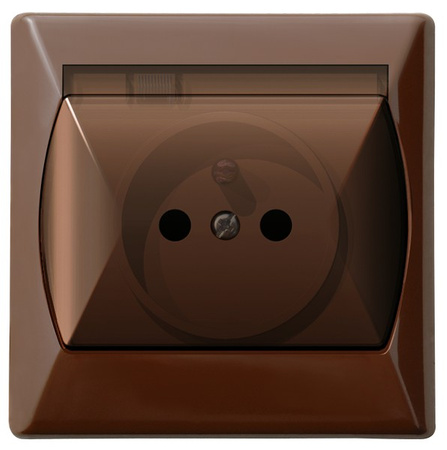 OSPEL AKCENT GPH-1AZ/24/d Gniazdo bryzgoszczelne z/u IP-44 brąz