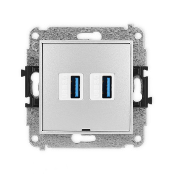 KARLIK MINI 7MGUSBBO-6  Gniazdo podwójne 2xUSB A-A 3.0