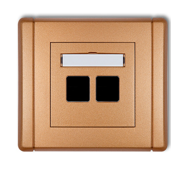 KARLIK FLEXI 8FGM-2P  Gniazdo multimedialne podwójne bez modułu (standard Keystone)