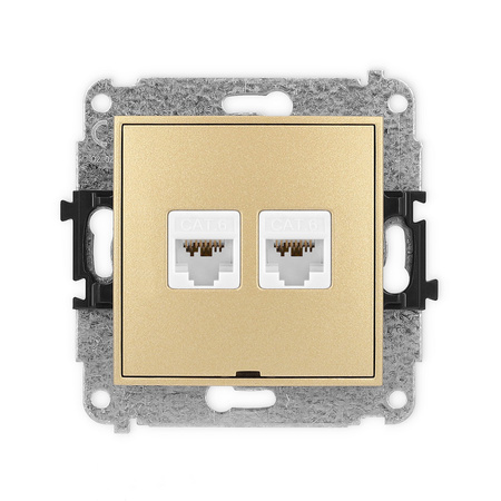 KARLIK ICON 29IGKBO-8 Gniazdo komputerowe podwójne 2xRJ45