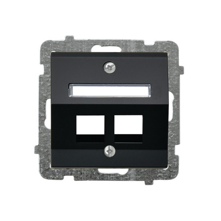 OSPEL SONATA GPK-2RS/p/33 Obudowa gniazda podwójnego Keystone skośna