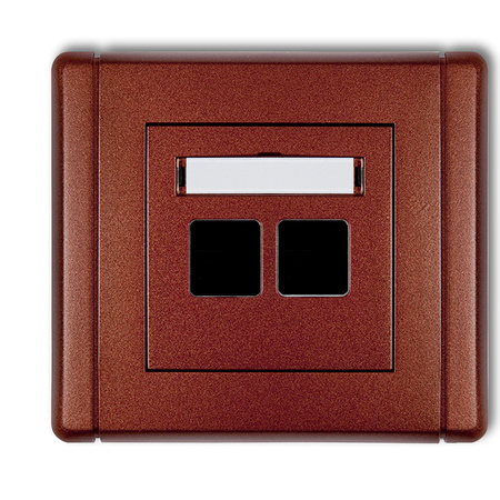 KARLIK FLEXI 9FGM-2P  Gniazdo multimedialne podwójne bez modułu (standard Keystone)