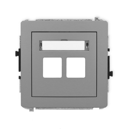 KARLIK DECO 27DGM-2P Gniazdo multimedialne podwójnego bez modułu (standard Keystone)