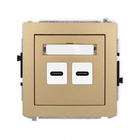 KARLIK DECO 8DGUSB-8 Gniazdo podwójne 2xUSB C-C