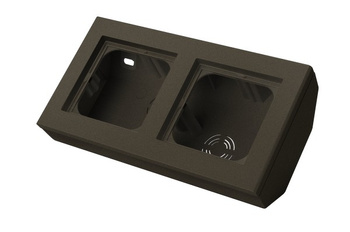 OSPEL SONATA PNP-2RN/40 Puszka narożna podwójna, wyposażona w ramkę