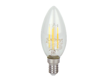 LED line LITE żarówka LED E14 5W 4000K 600lm 220-240V FILAMENT C35 ŚWIECZKA ŚCIEMNIALNA