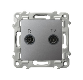 OSPEL SZAFIR GPA-10ZP/m/70 Gniazdo RTV przelotowe 10-dB szary