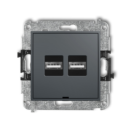 KARLIK ICON 28ICUSBBO-6  Ładowarka USB podwójna  2xUSB A