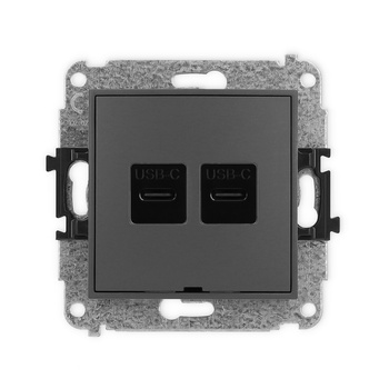 KARLIK MINI 28MGUSBBO-8  Gniazdo podwójne 2xUSB C-C
