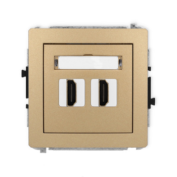 KARLIK DECO 8DHDMI-4  Gniazdo podwójne HDMI 2.0
