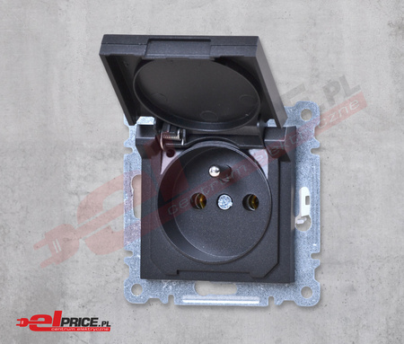 Hager lumina wl1123 gniazdo z uziemieniem pokrywa