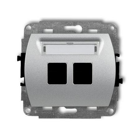 KARLIK TREND 7GM-2P  Gniazdo multimedialne podwójnego bez modułu (standard Keystone)