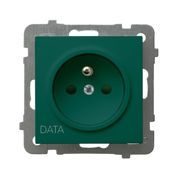 OSPEL AS GP-1GZDP/m/12 Gniazdo z uziemieniem DATA z przesłonami