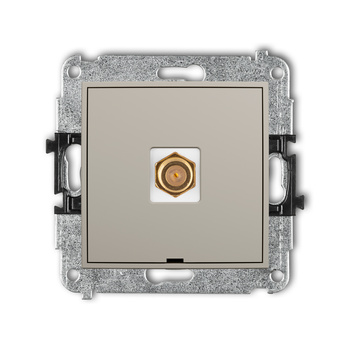 KARLIK MINI 60MGFBO-1.1 Mechanizm gniazda antenowego pojedynczego typu F (SAT) pozłacany, bez pola opisowego