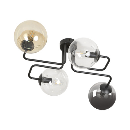 BARI lampa wisząca, moc max.4x40W, E14, czarno-kolorowa (mix)