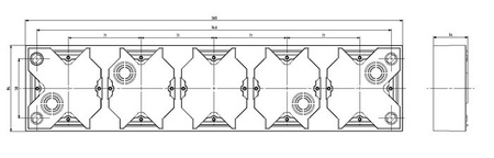 OSPEL IMPRESJA PNP-5Y/18 Puszka instalacyjna pięciokrotna srebro