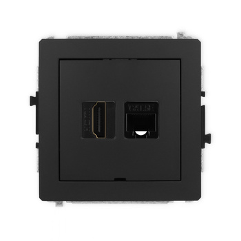 KARLIK DECO 12DGHKBO  Gniazdo pojedyńcze  HDMI 2.0 + gniazda komp. poj. 1xRJ45