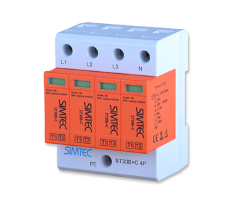 Simtec st30b+c/4 ogranicznik przepięć b+c 4p 30ka