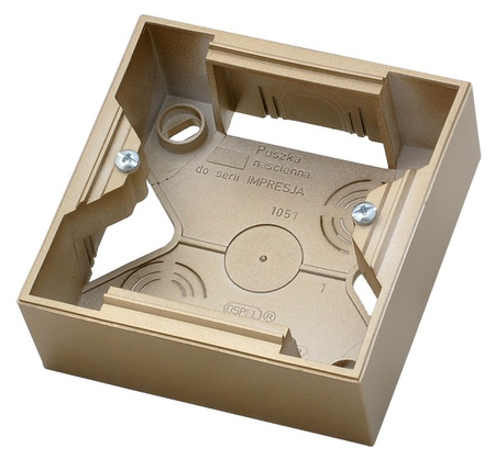 OSPEL IMPRESJA PNP-1Y/28 Puszka instalacyjna pojedyncza złoto