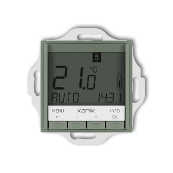 KARLIK ICON 61IRT-3.1 Mechanizm uniwersalnego elektronicznego tygodniowego regulatora temperatury (podświetlenie białe)