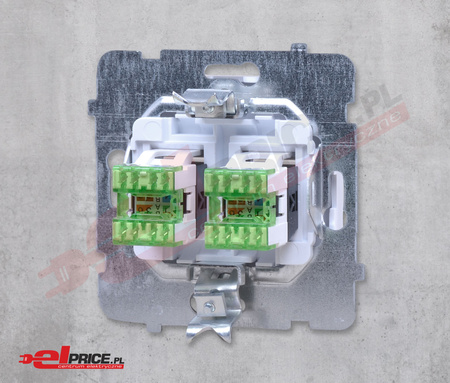 Ospel as gpk-2g/k/m/00 gniazdo komputerowe podwójne kat.5e