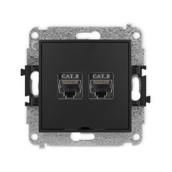 KARLIK MINI 12MGKBO-12 Gniazdo komputerowe podwójne 2xRJ45