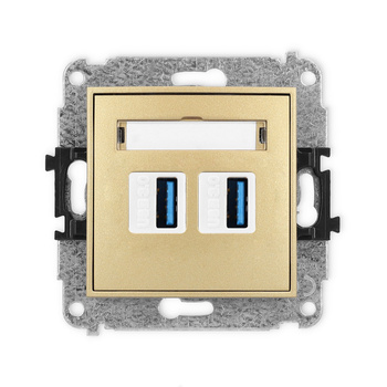 KARLIK MINI 29MGUSB-6  Gniazdo podwójne 2xUSB A-A 3.0