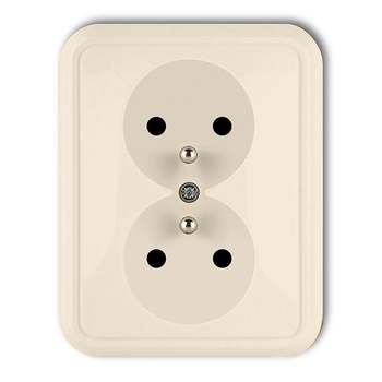 KARLIK LIZA 1GPT-2z  Gniazdo podwójne z uziemieniem 2x(2P+Z)