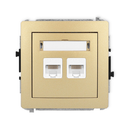KARLIK DECO 29DGK-2 Gniazdo komputerowe podwójne 2xRJ45