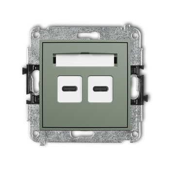 KARLIK ICON 61ICUSB-7 Mechanizm ładowarki USB podwójnej 2xUSB C, 20W max.