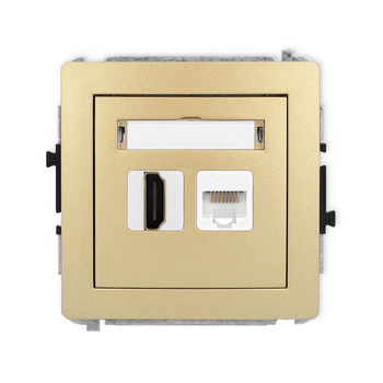 KARLIK DECO 29DGHK  Gniazdo pojedyńcze  HDMI 2.0 + gniazda komp. poj. 1xRJ45