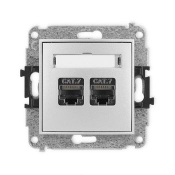 KARLIK MINI 7MGK-10  Gniazdo komputerowe podwójne 2xRJ45
