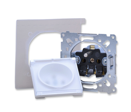 Kontakt Simon 55 tgz1bcz.01/111a gniazdo bryzgoszczelne z uziemieniem IP44