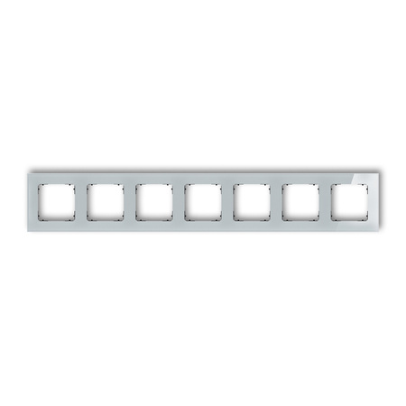 KARLIK ICON 15-12-IRSK-7 Ramka uniwersalna siedmiokrotna kwadratowa - efekt szkła (ramka: szara; spód: czarny)