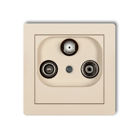 KARLIK DECO 1DGSP  Gniazdo abonenckie RTV-SAT przelotowego 10dB