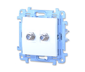 Simon 10 casf2.01/11 gniazdo antenowe podwójne sat typ f