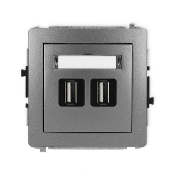 KARLIK DECO 11DGUSB-2  Gniazdo podwójne 2xUSB A-A 2.0