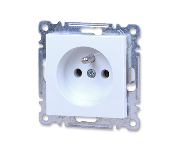 Hager lumina wl1020 gniazdo 2p+e pojedyńcze uziemienie