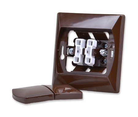 OSPEL AKCENT ŁP-2A/24 Łącznik dwugrupowy świecznikowy brąz