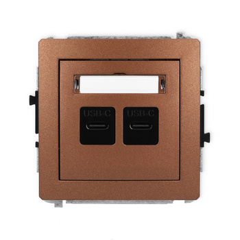 KARLIK DECO 9DGUSB-8  Gniazdo podwójne 2xUSB C-C