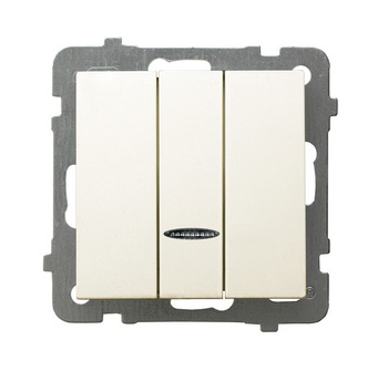 Ospel as ŁP-13GS/m/27 Łącznik potrójny z podświetleniem pomarańczowym