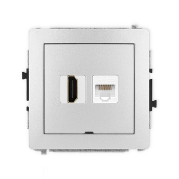 KARLIK DECO 7DGHKBO  Gniazdo pojedyńcze  HDMI 2.0 + gniazda komp. poj. 1xRJ45