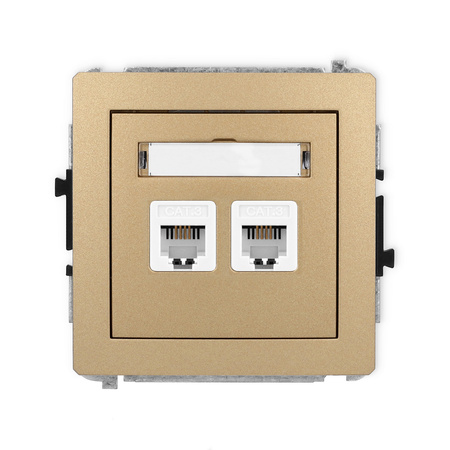 KARLIK DECO 8DGT-2 Gniazdo telefoniczne podwójne 2xRJ11