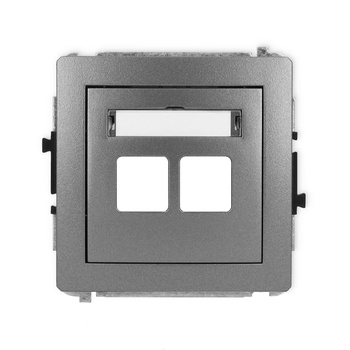 KARLIK DECO 11DGM-2P  Gniazdo multimedialne podwójnego bez modułu (standard Keystone)