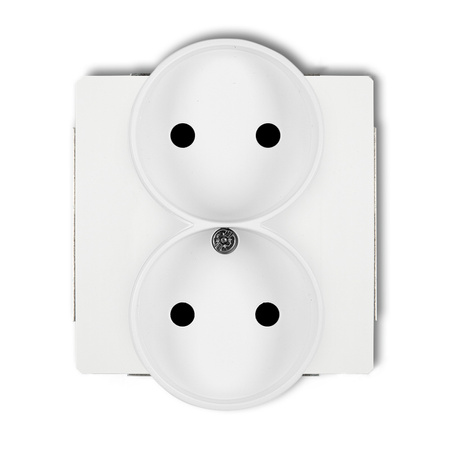 KARLIK DECO DGPRSO-2p Gniazdo podwójne do ramki DECO Soft bez uziemienia 2x2P (przesłony torów prądowych)