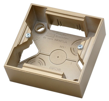 OSPEL IMPRESJA PNP-1Y/28 Puszka instalacyjna pojedyncza złoto