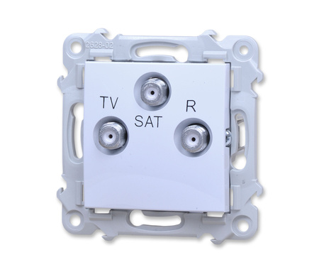 Ospel szafir gpa-zs/m/00 gniazdo końcowe rtv-sat białe