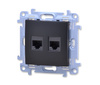 Kontakt Simon 10 c62.01/49 gniazdo komputerowe podwójne rj45 kat. 6e