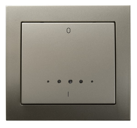 OSPEL KIER ŁP-11WS/45 Łącznik dwubiegunowy z podświetleniem satyna